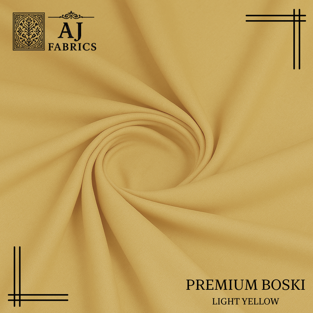 Light Yellow Titanium Premium Boski Wash & Wear – High-Class Fabric
