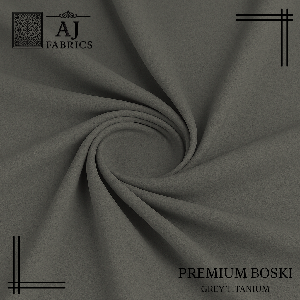 Grey Titanium Premium Boski Wash & Wear – High-Class Fabric